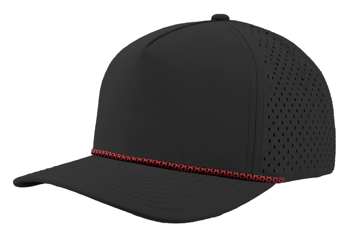 ABC Supply | Blackhawk R+ Rope Hat | Black | Red Chainlink