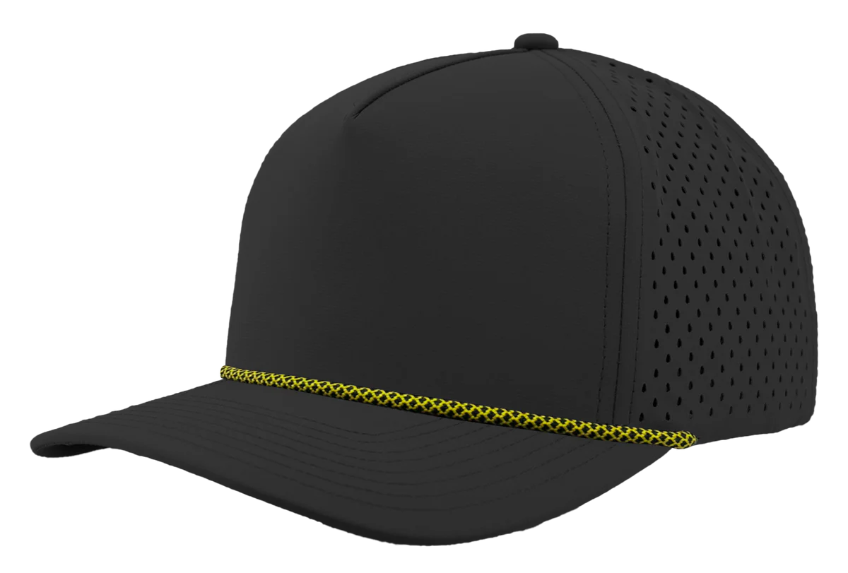 ABC Supply | Blackhawk R+ Rope Hat | Black | Yellow Chainlink