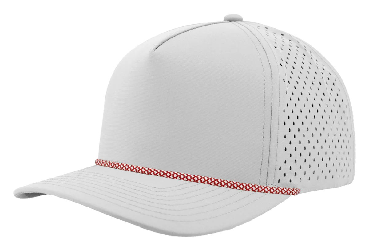 ABC Supply | Blackhawk R+ Rope Hat | Off White | Red Chainlink