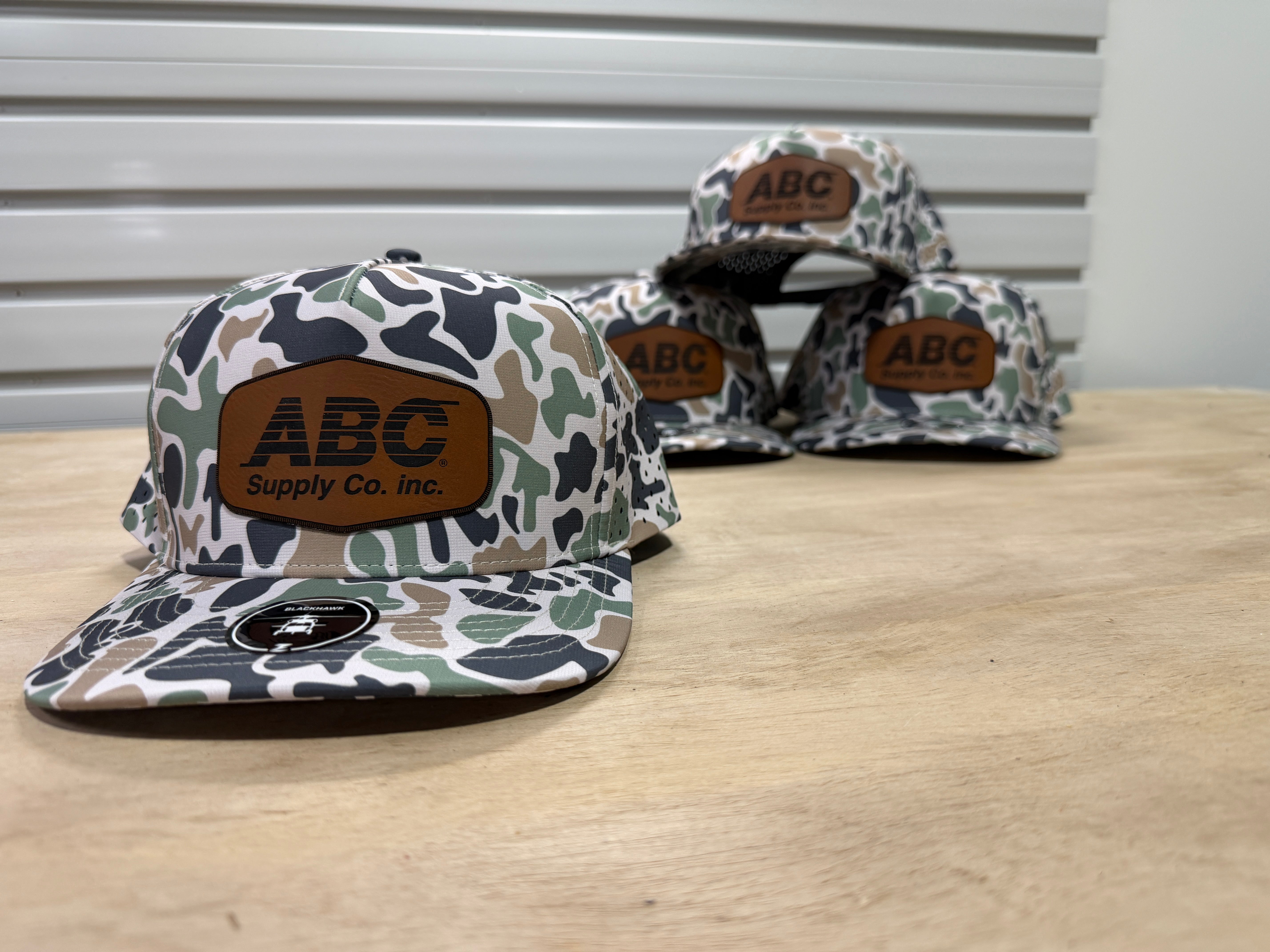 ABC Supply | Blackhawk Hat | Jungle Camo | Rawhide Hexagon Patch