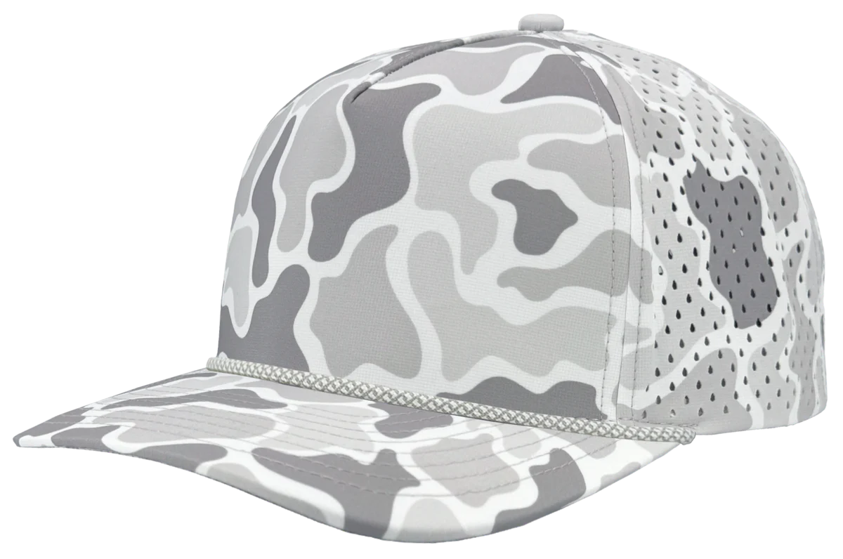 ABC Supply | Blackhawk R+ Rope Hat | Snow Camo | Grey Chainlink