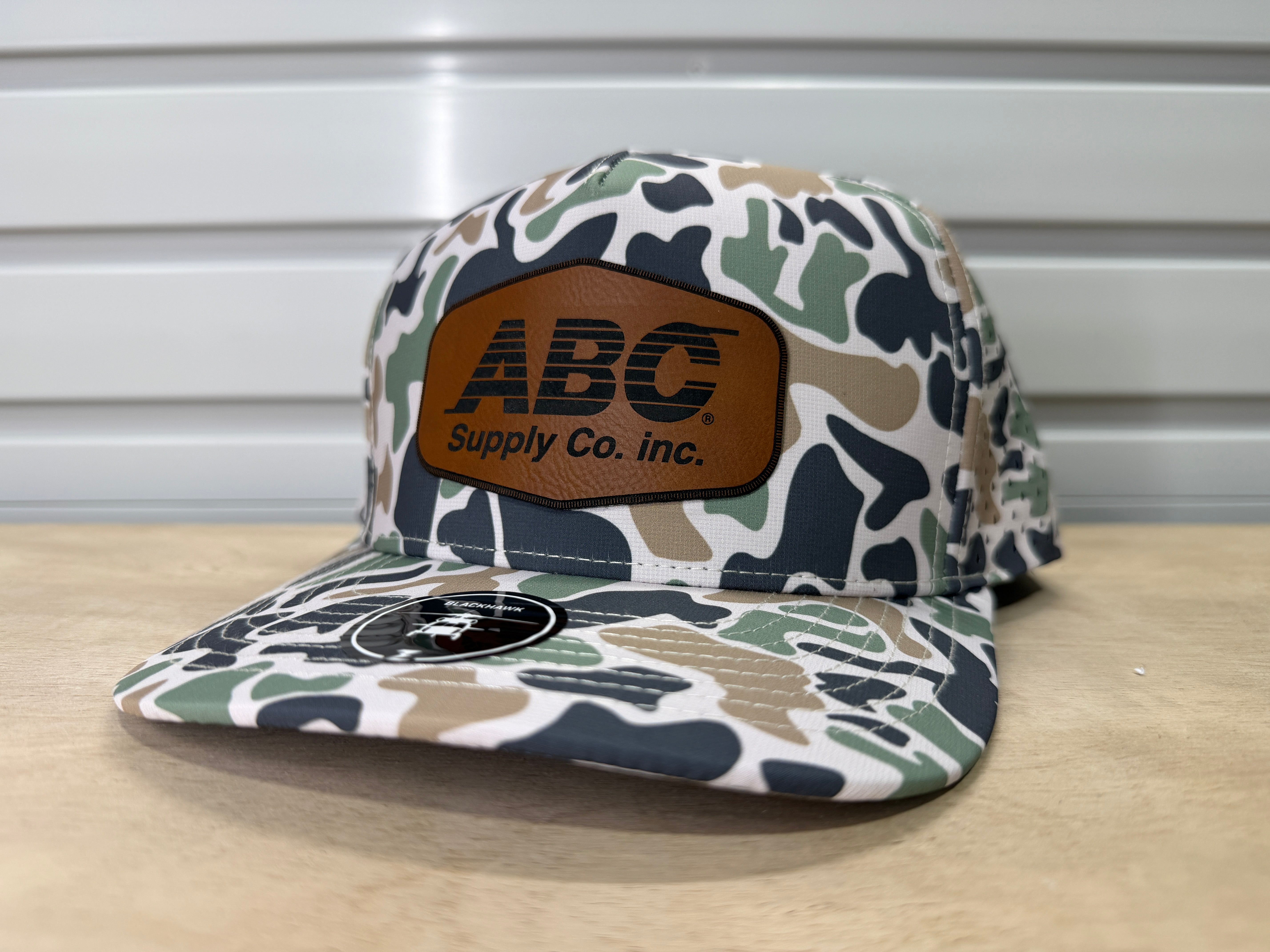 ABC Supply | Blackhawk Hat | Jungle Camo | Rawhide Hexagon Patch