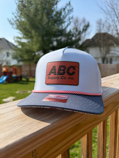 ABC Supply | Topographic Baby Blue | Square Chestnut Patch