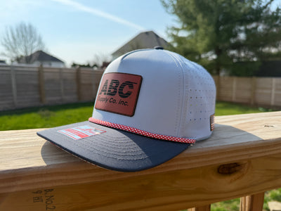 ABC Supply | Topographic Baby Blue | Square Chestnut Patch