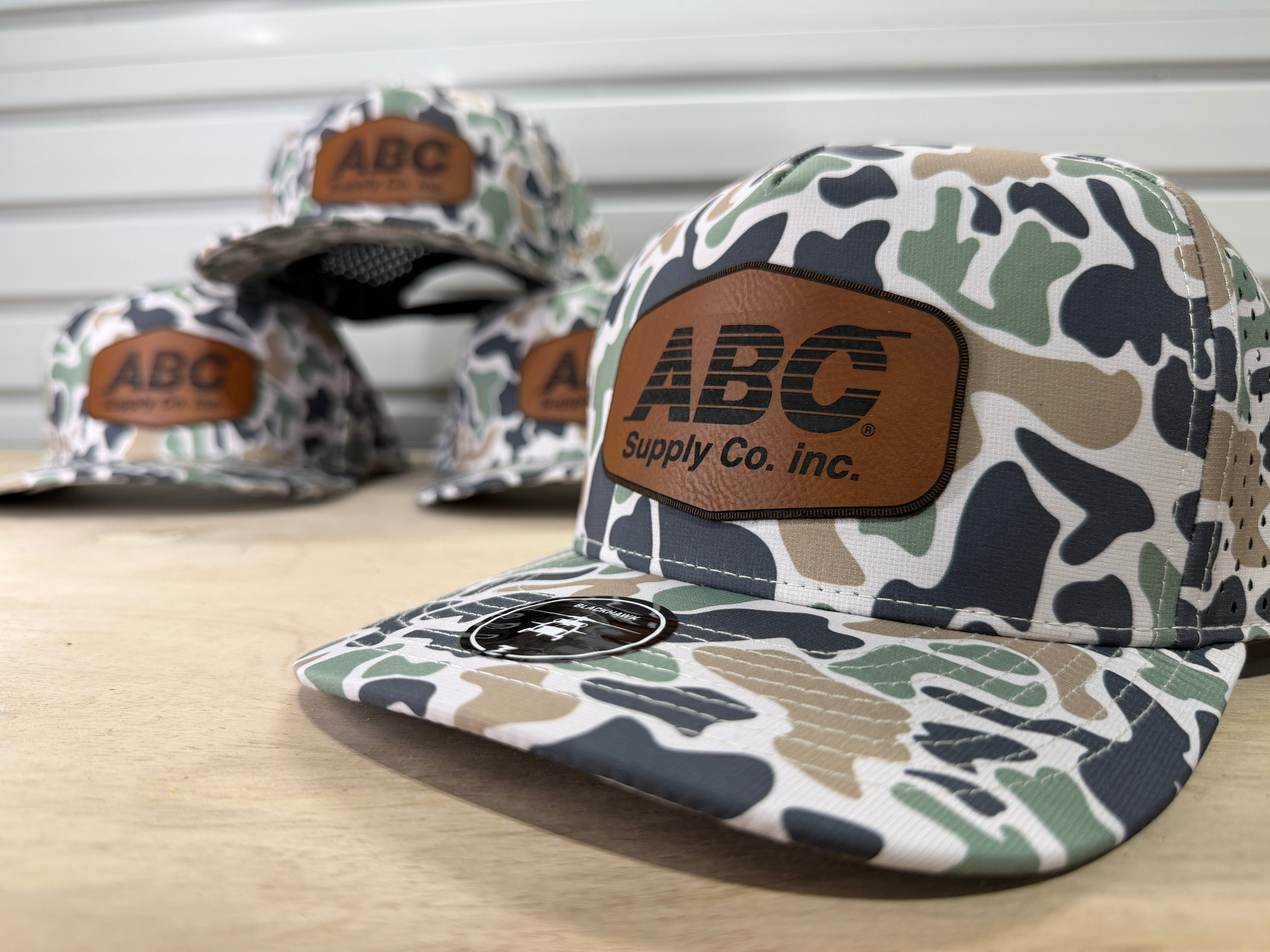 ABC Supply | Blackhawk Hat | Jungle Camo | Rawhide Hexagon Patch