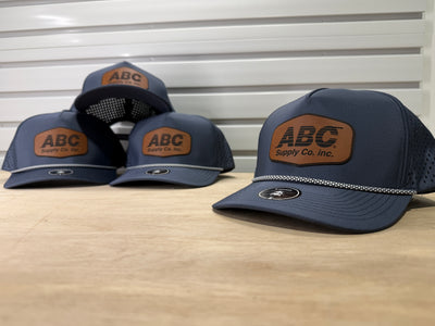 ABC Supply | Blackhawk R+ Hat | Light Navy White Chainlink | Rawhide | Hexagon Patch